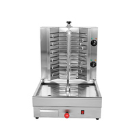 Mesin Shawarma Listrik Stainless Steel Manual, Peralatan Kebab Doner Ramah Lingkungan 220V untuk Penggunaan Komersial Restoran