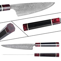 Yangjiang Custom 1-delige Japanse Professionele Keuken Slager Messen Damascus Chef Kiritsuke Set Metalen Chefs Tas