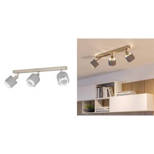 EGLO LEUCHTEN Luces de riel 3 x E14 LED Minimalistas para interiores, montaje en superficie, cuerpo metálico, 25000 horas de duración - Product Image 1