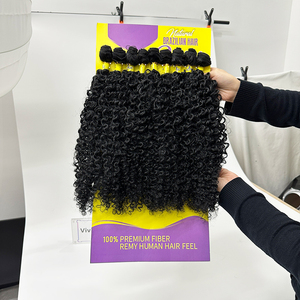 <span class=keywords><strong>Extensiones</strong></span> <span class=keywords><strong>de</strong></span> <span class=keywords><strong>Cabello</strong></span> Sintético <span class=keywords><strong>de</strong></span> <span class=keywords><strong>Fibra</strong></span> Brasileña, Sin Nudos, con Proteína Orgánica Bio Premium, Ondulado Profundo - Product Image 3