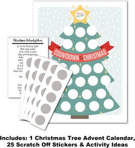 Calendrier de l'Avent de Noël personnalisé <span class=keywords><strong>à</strong></span> gratter, Tableau de <span class=keywords><strong>compte</strong></span> <span class=keywords><strong>à</strong></span> <span class=keywords><strong>rebours</strong></span> de Noël, Affiche <span class=keywords><strong>à</strong></span> gratter DIY, Carte <span class=keywords><strong>à</strong></span> gratter de Noël - Product Image 2