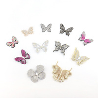 Vente en gros 3D fleur strass perlé appliques strass patchs pour robe chapeau et décoration de chaussures