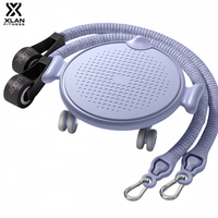 XLAN Ensemble de glisseurs de Pilates silencieux 3-en-1 avec bandes de résistance et genouillère, Appareil d'entraînement abdominal et de renforcement du tronc pour entraînement à domicile et exercices de la ligne abdominale