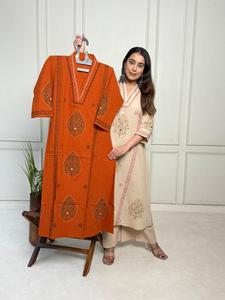 Conjunto de Pantalones de Traje Casual Elegante para Mujer para Oficina, Festivales y Vacaciones - Trajes al por Mayor, Kurti Étnico Indio Pakistaní - Product Image 4