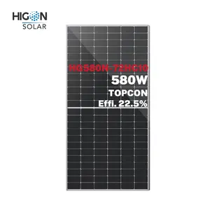 570W 575W 580W 585W Half Cell Monofacial Solar Charge Controller Module Topcon Solar Cell Manufacturing Process