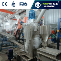 Extrudeuse à double vis 500 kg/h pour le recyclage, la granulation et le pelletage des flocons et débris de bouteilles PET