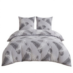 Poland Local Hub 3 Piece Cotton Bedding <b>Set</b> Queen Size Two Tone Feather <b>Comforter</b> EU Dropshipping - Product Image 1