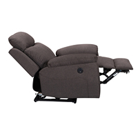Fauteuil inclinable électrique HOMERS avec cadre métallique moderne, fauteuil inclinable électrique à siège unique, canapé chauffant avec massage et port USB pour salon