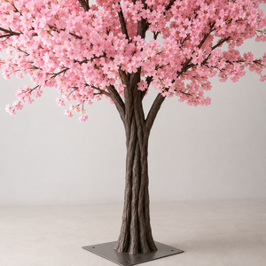 Arbre de <span class=keywords><strong>cerisier</strong></span> artificiel rose fait main sur mesure avec base <span class=keywords><strong>en</strong></span> métal pour mariage, Noël, événements commerciaux - Product Image 2