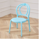 Chaise pour enfants moderne et mignonne avec dossier en forme de nœud |   Chaise en plastique moulée d'une seule pièce pour enfants |   Chaise empilable pour repas et jeux