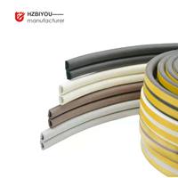 Sello Flexible en Forma de D para Marco de Puerta, Tira de Goma Adhesiva de Doble Capa para Bloquear el Sonido y el Polvo
