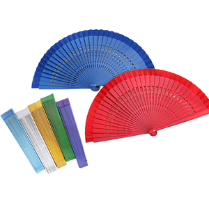 Fatingna Abanico <span class=keywords><strong>de</strong></span> Boda Japonés <span class=keywords><strong>de</strong></span> Alta Calidad, 42 Varillas <span class=keywords><strong>de</strong></span> Bambú, Anillo <span class=keywords><strong>de</strong></span> Hierro, <span class=keywords><strong>Tela</strong></span> Estrecha, Pintura Ecológica Negra Pura, Poliéster - Product Image 1