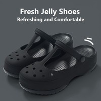 Sandales pour femmes Pantoufles EVA Semelle épaisse TPU Soft Upper Anti-Slip Pantoufles Round Toe Fashion Cave Clogs Nurse Jelly Shoes