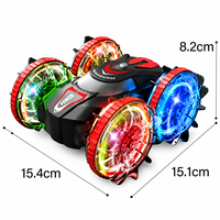 Voiture RC amphibie 360° double face, mini, pour cascades et drift, avec double commande style montre, jouet en plastique pour enfants, pour l'extérieur