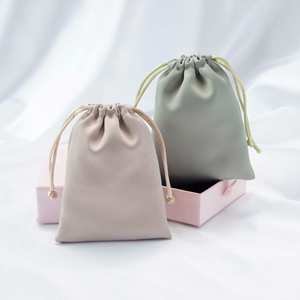 <b>Personal</b> Custom Luxury Velvet Satin Silk Screen Printed Jewelry Perfume Lipstick Packaging <b>Bags</b> Drawstring Pouch <b>Gift</b> - Product Image 3