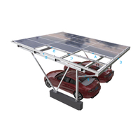 Structure de rayonnage d'abri de voiture de toit solaire en aluminium Offre Spéciale Structure d'abri de voiture Système solaire d'abri d'abri de voiture Pergola Système de montage solaire