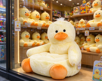 Siège en peluche canard pour enfants, chaud et mignon, pour la maison et la détente