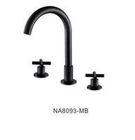 Robinet de lavabo à double poignée, robinet d'évier de salle de bain en laiton chromé
