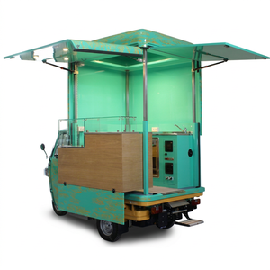 Camión de Comida Motorizado de 3 Ruedas con Carrocería de Acero Inoxidable de 4.8m para Uso en Exteriores con Fregadero y Alimentación Eléctrica Integrada - Product Image 1