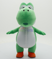 Costume de mascotte gonflable YOSHI dinosaure mignon, personnage de dessin animé, costume de mascotte de dinosaure ambulant, costume de performance pour adulte