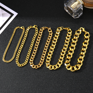 Bracelet chaîne cubaine plaqué or 18 carats style hip-hop 2026 – Vente en gros - Product Image 1