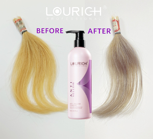 Champú LOURICH Anti-Amarillo para Cabello Rubio, 500ml, para Cabello Decolorado y con Mechas - Product Image 5