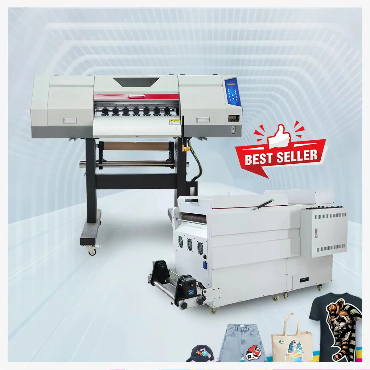 Ocinkjet A1 70Cm 60 Cm Dtf Printer Impresora Met Dubbele I3200 Printkop Witte Inkt Pomp Circulatie Poeder Schudoven Machine