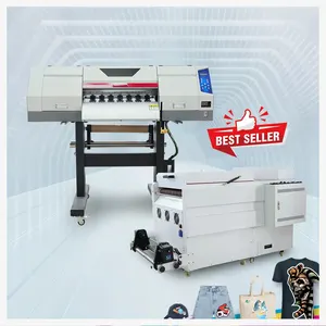 Printer DTF Ocinkjet A1, 70CM 60 CM, Printer Impresora dengan I3200 ganda, pompa tinta putih, sirkulasi, bubuk, mesin Oven goyang