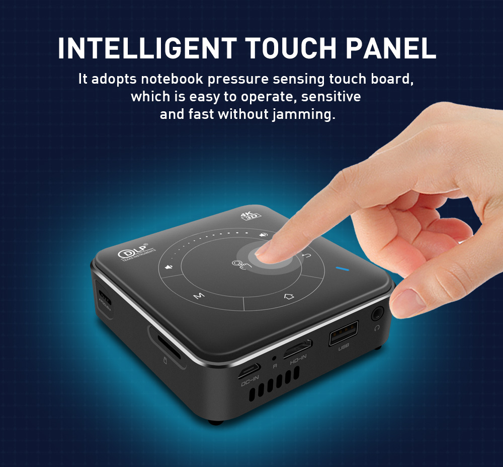 [YIDAHAI P11]55 ANSI LUMENS LED+DLP Mini pocket battery smart AI Theater Wireless wifi digital portable Projector