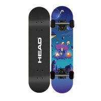 Planche à roulettes longue pour adulte de qualité supérieure, motif dessin animé personnalisé, en bois, 4 roues, planche de surf portable, vente en gros directe usine