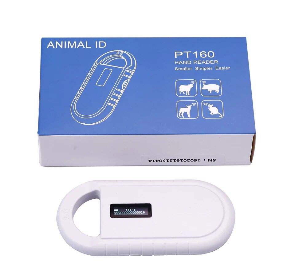 Handheld PT160 Pet Microchip Scanner 134.2KHZ FDX-B RFID Animal Microchip Reader