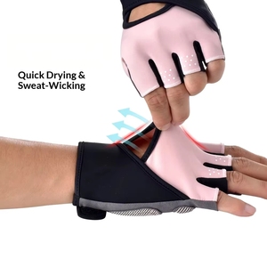 <span class=keywords><strong>Guantes</strong></span> de fitness unisex antideslizantes, resistentes al desgaste, transpirables, de nailon, con soporte para muñeca alargado, alta elasticidad y absorción de impactos - Product Image 2