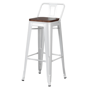 Tabouret <span class=keywords><strong>de</strong></span> <span class=keywords><strong>bar</strong></span> multifonctionnel en fer moderne avec dossier en bois pour l'extérieur, la maison, le <span class=keywords><strong>bar</strong></span>, le café, le restaurant, le bureau, le salon - Product Image 2