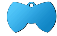Étiquettes d'identification pour animaux de compagnie en acier inoxydable 304 316L de haute qualité, forme nœud papillon, pour chiens et chats, pour l'extérieur