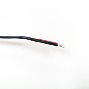 DC5521 prise mâle <span class=keywords><strong>2G</strong></span> 0.5MM2 câble d'alimentation fil rouge et noir à l'extrémité dénudée 1 m - Product Image 4