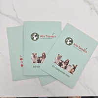 Carpeta de Presentación Plegable Mate Reciclable OEM, Personalizada con Logotipo, Icono de Redes Sociales, Impresión A4, Portafolletos para Clínica Veterinaria