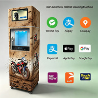 Distributeur automatique autonome de nettoyage et de désinfection de casques de moto à séchage rapide pour sites de course