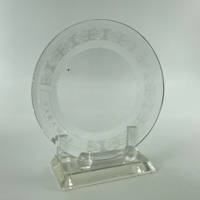 Haute qualité K9 cristal verre en forme de disque plaque de récompense entreprise reconnaissance trophée Plaque médaille cadeau Souvenir fabricant