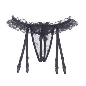 Jingjinyu — jarretelles SEXY avec perles de massage, ensemble de chaussettes en dentelle, tentation, ouverts, pinces sans chaussettes - Product Image 1