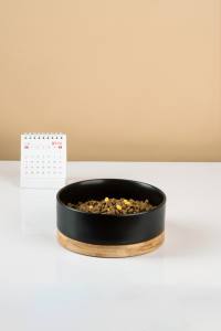 Nuova fabbrica su misura eco-friendly ceramica opaca Pet ciotola con Base di bambù per cani vendita diretta alimentazione e acqua ciotole - Product Image 2