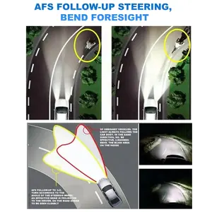 Newest Adaptive Headlights Car Automatic Steering Headlights LED Laser Projector Lens System Headlight