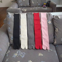 Chaussettes mi-mollet basiques unies à double aiguille, côtelées, à double orteil, transparentes, avec revers, pour usage quotidien