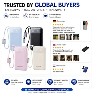 พาวเวอร์แบงค์พกพาพร้อมสายในตัว ความจุ 10000mAh ชาร์จเร็ว 22.5W <span class=keywords><strong>หน้า</strong></span><span class=keywords><strong>จอ</strong></span> LED แสดงผล ช่อง USB C และ USB คู่ สำหรับการเดินทาง - Product Image 6