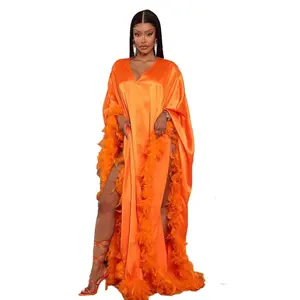 Meilleures ventes Styles de vêtements africains pour dames plumage Ankara Robe de maternité Tissu rayonne Robe Africaine Avec Foulard