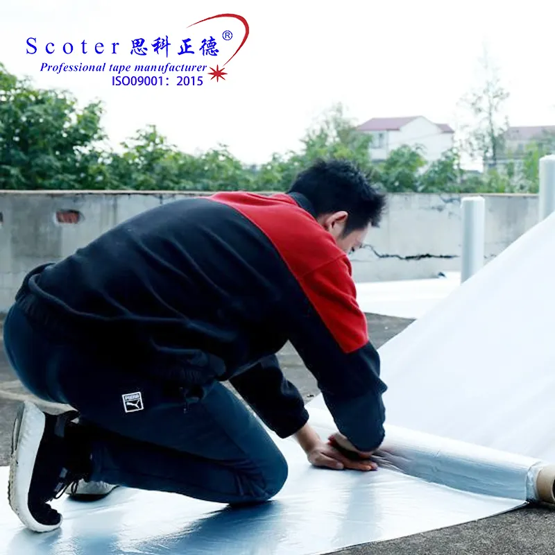 Pita butil antiair atap reparasi Rv lebar kustom pita atap karet butil putih aluminium butil tahan air untuk atap berkedip
