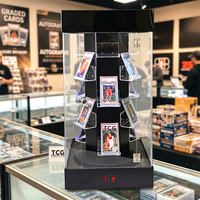 Base d'affichage lumineuse LED TCG pour cartes gradées, support en acrylique éclairé pour collection de cartes de sport, Pokémon, baseball