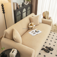 Housse de canapé en polaire Teddy de bonne qualité, douce, élastique, lavable, couverture complète, douce