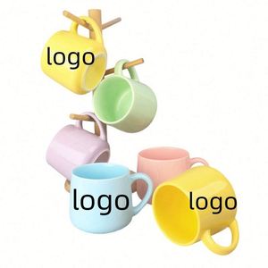 Mug en céramique aux couleurs vives, personnalisable, pour café, lait, avec impression de logo et de texte, pour la maison, le bureau, ou comme cadeau, tasses colorées - Product Image 1