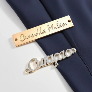 Hot Sale Zinc Alloy Metal Logo Decorative Clothing and <strong>Shoe</strong> <strong>Labels</strong> Sustainable and Engraved Private <strong>Label</strong> for Garments - Product Image 1