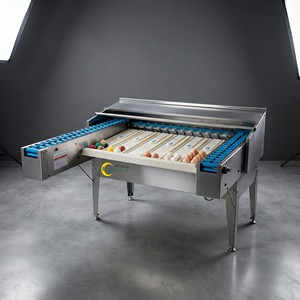 Machine de tri automatique des œufs de volaille JantaFarm, 4500 œufs par heure, équipement de traitement et de tri en acier inoxydable - Product Image 1